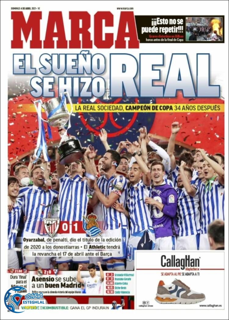 روزنامه ورزشی مارکا یکشنبه 15 فروردین 1400