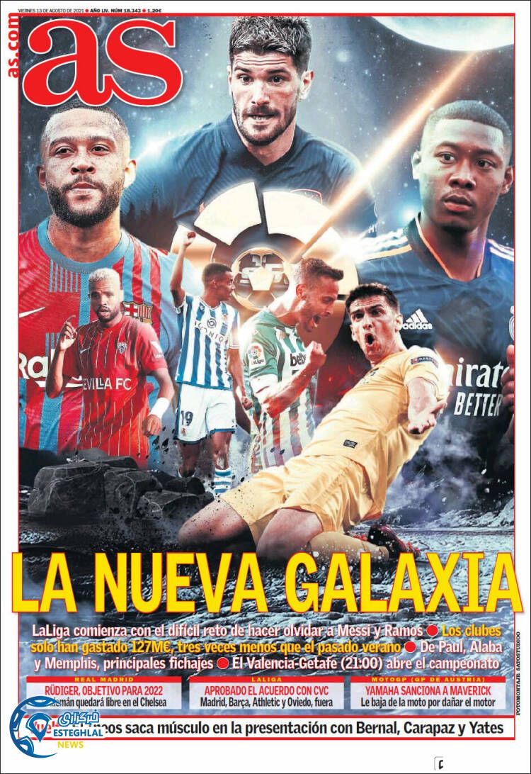 روزنامه ورزشی آ اس جمعه 22 مرداد 1400