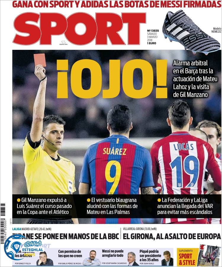 روزنامه ورزشی اسپورت شنبه 12 اسفند 1396