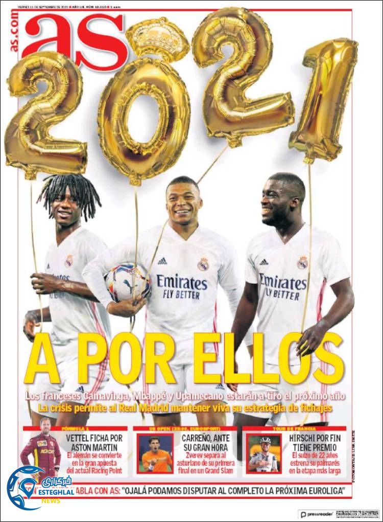 روزنامه ورزشی آاس جمعه 21 شهریور 1399