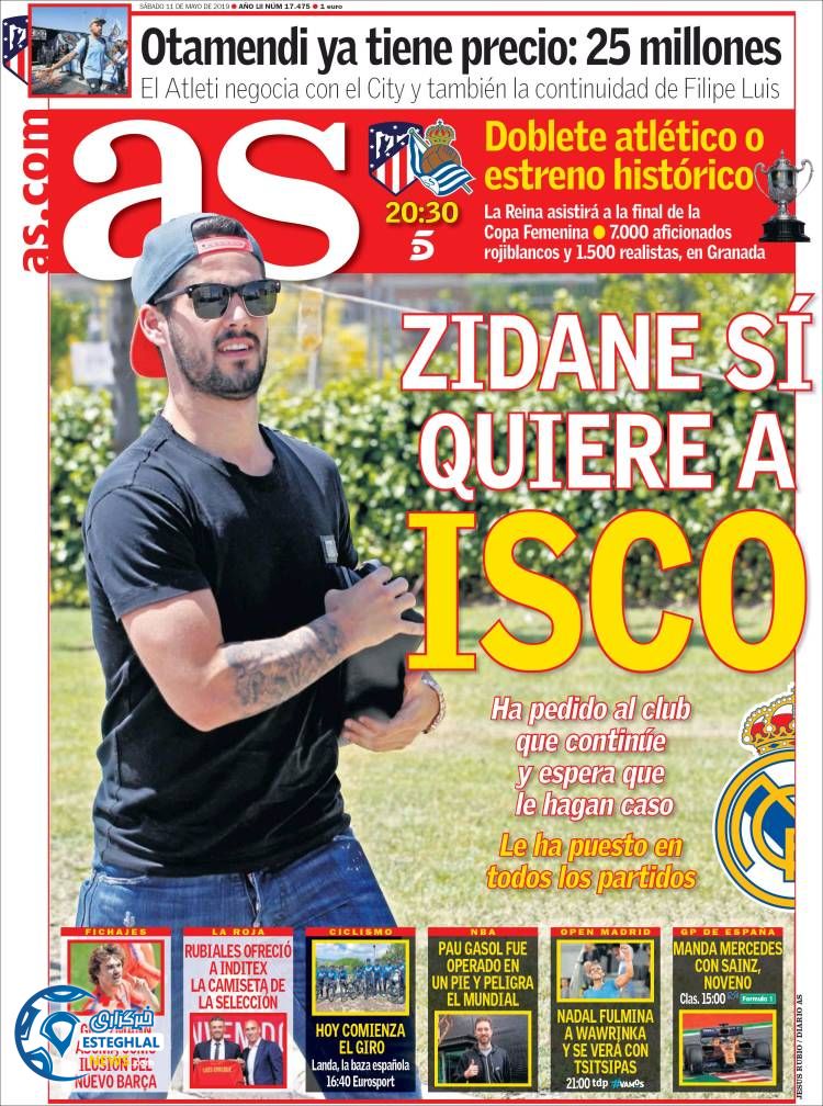 روزنامه ورزشی آاس شنبه 21 اردیبهشت 1398