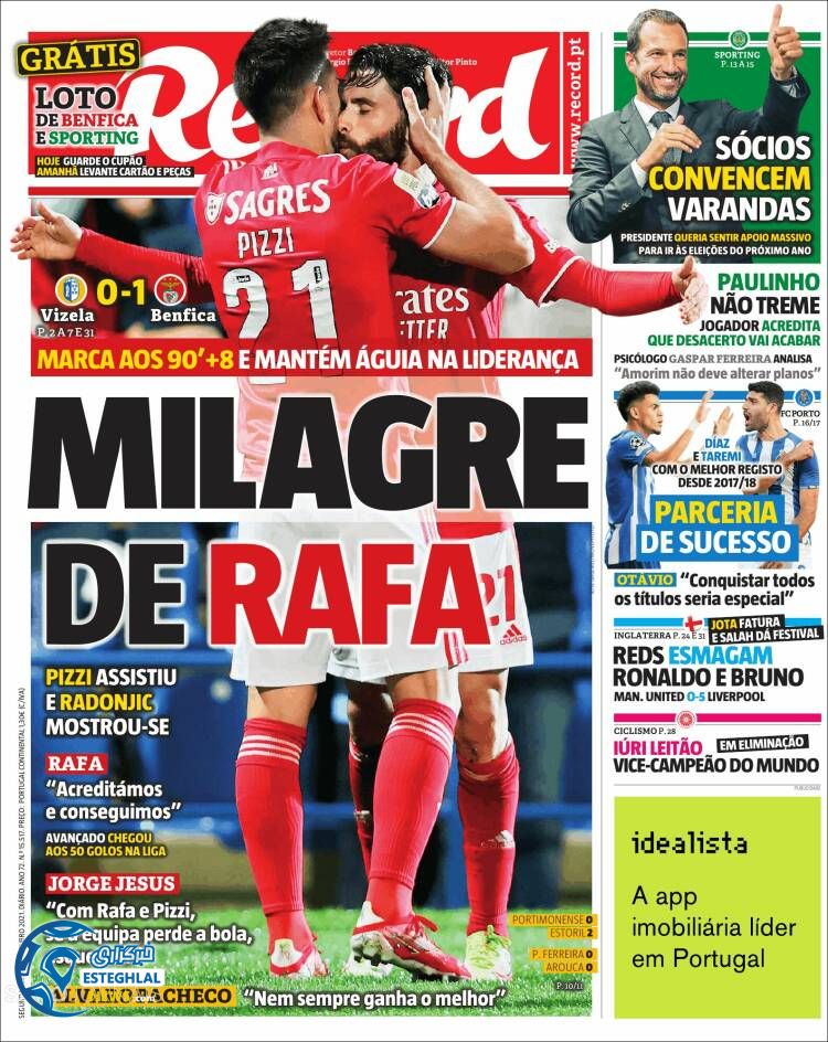 روزنامه ورزشی رکورد دوشنبه 3 آبان 1400