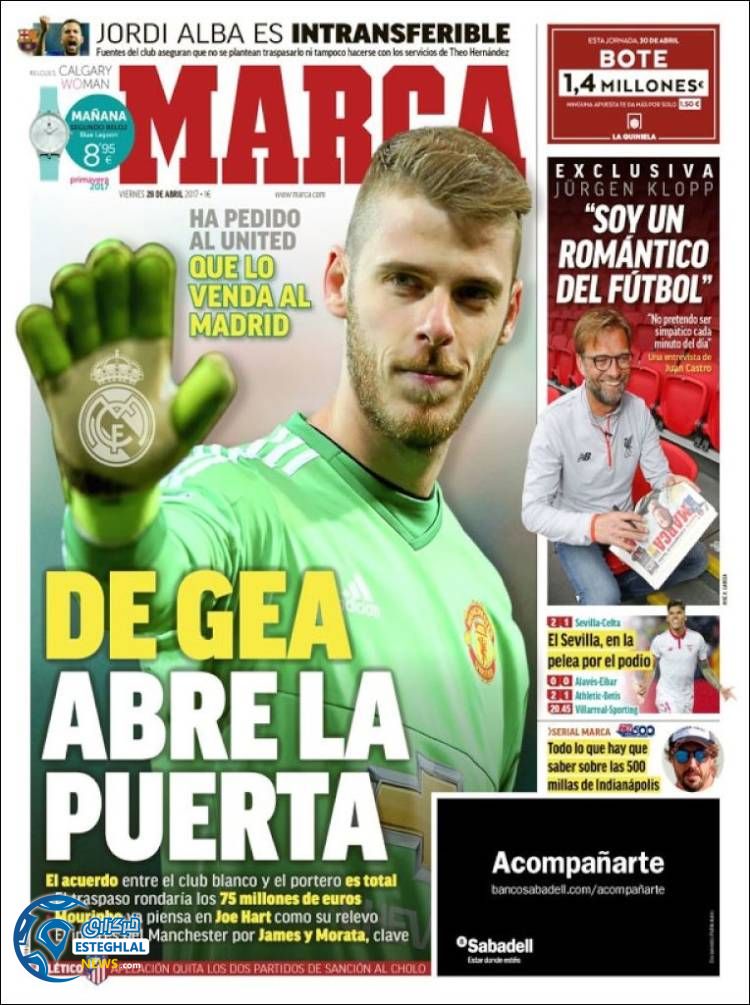 روزنامه های ورزشی جهان 8 اردیبهشت