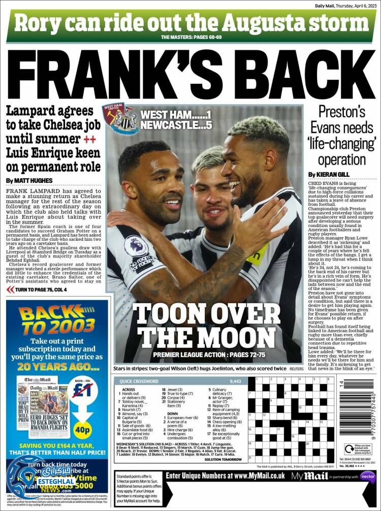 روزنامه ورزشی مایل اسپورت پنجشنبه 17 فروردین 1402 