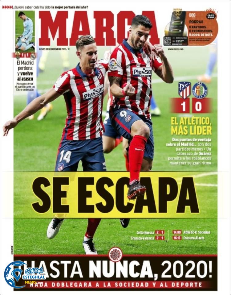 روزنامه ورزشی مارکا پنجشنبه 11 دی 1399