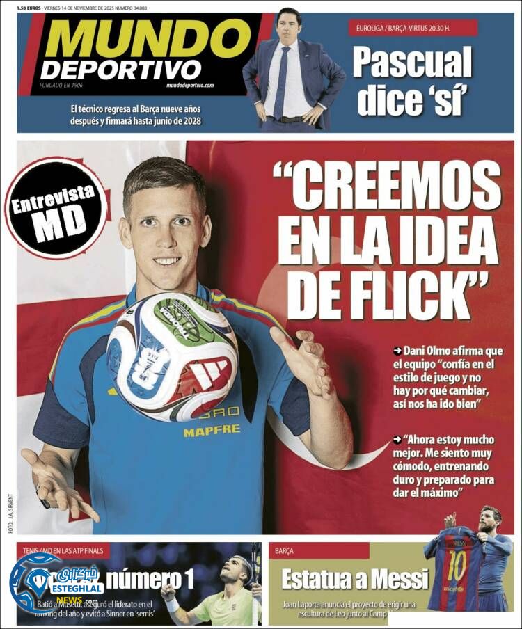 روزنامه  ورزشی موندو دپورتیوو جمعه 23 آبان 1404 