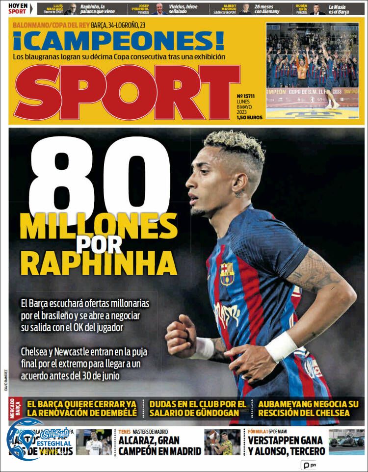 روزنامه ورزشی اسپورت دوشنبه 18 اردیبهشت 1402 