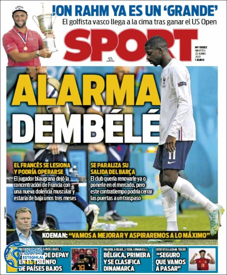 روزنامه ورزشی اسپورت سه شنبه 1 تیر 1400