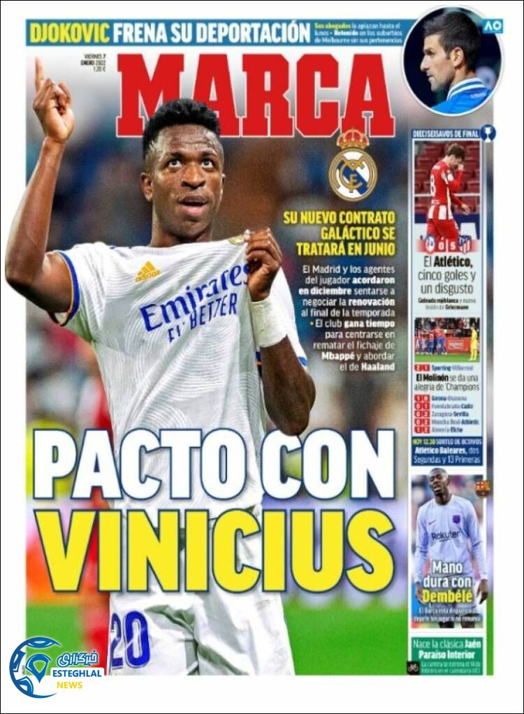 روزنامه ورزشی مارکا جمعه 17 دی 1400