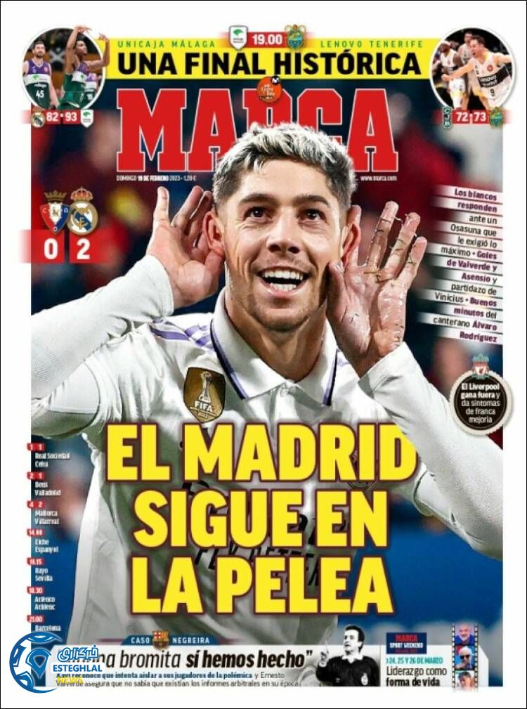 روزنامه ورزشی مارکا یکشنبه 30 بهمن 1401 