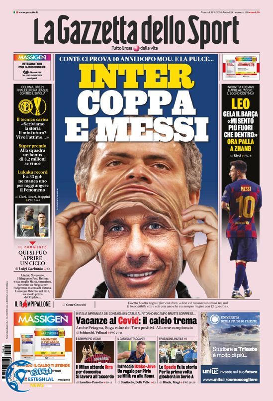 روزنامه ورزشی گاتزتا دلو اسپورت جمعه 31 مرداد 1399