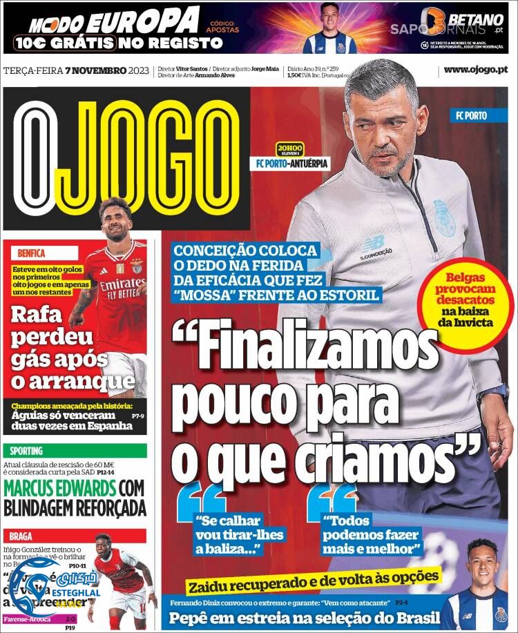 روزنامه ورزشی اوجوگو سه شنبه 16 آبان 1402 