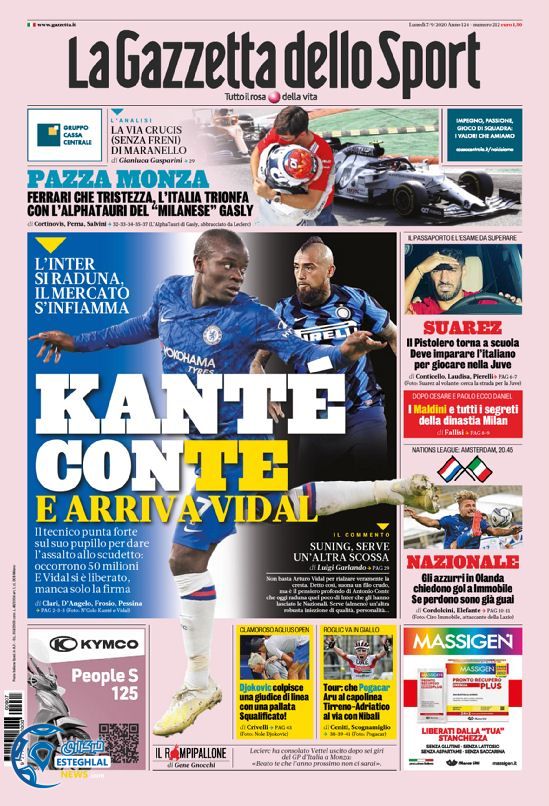 روزنامه ورزشی گاتزتا دلو اسپورت دوشنبه 17 شهریور 1399