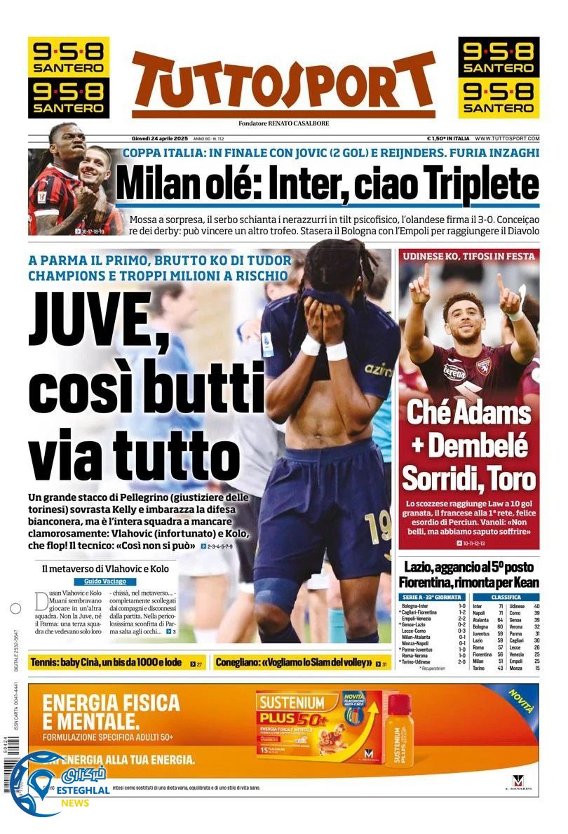 روزنامه ورزشی توتو اسپورت پنجشنبه 4 اردیبهشت 1404 