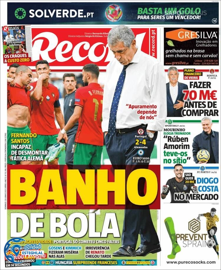 روزنامه ورزشی رکورد یکشنبه 30 خرداد 1400