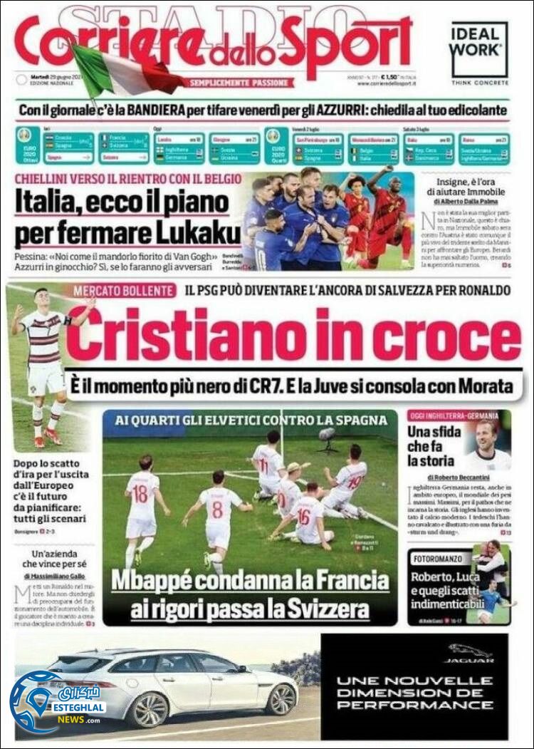 روزنامه ورزشی کوریره دلو اسپورت سه شنبه 8 تیر 1400