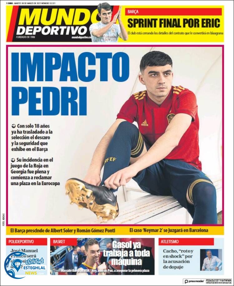 روزنامه ورزشی موندو دپورتیوو سه شنبه 10 فروردین 1400