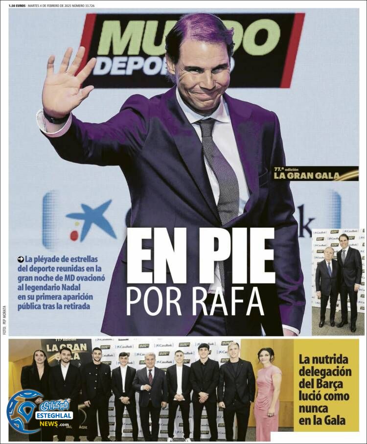 روزنامه  ورزشی   موندو دپورتیوو سه شنبه 16 بهمن 1403 