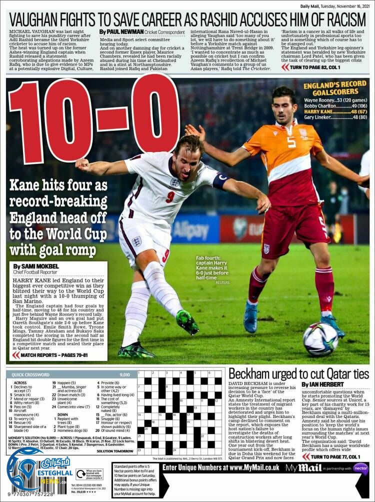 روزنامه ورزشی مایل اسپورت سه شنبه 25 آبان 1400