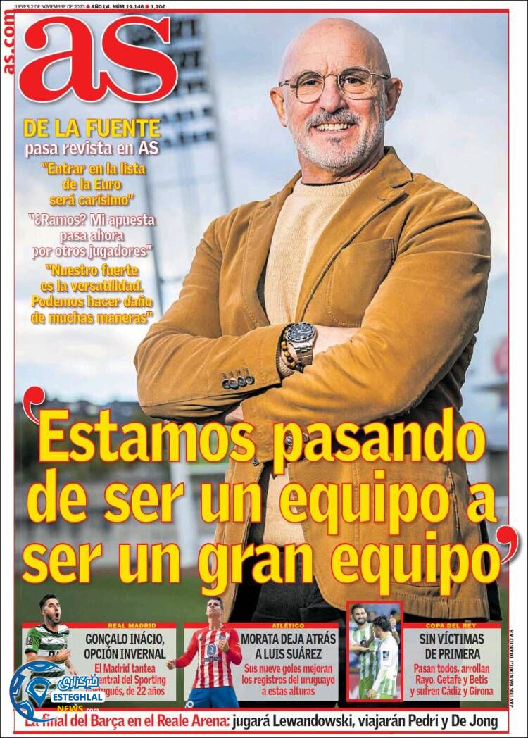 روزنامه ورزشی آ اس پنجشنبه 11 آبان 1402