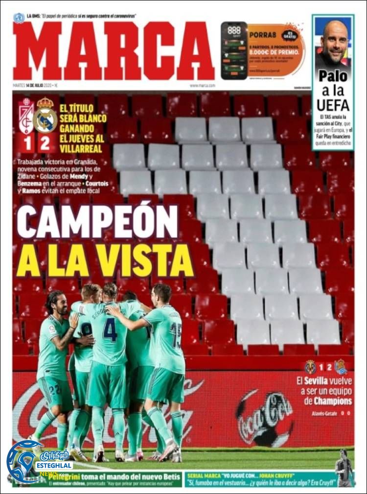 روزنامه ورزشی مارکا سه شنبه 24 تیر 1399