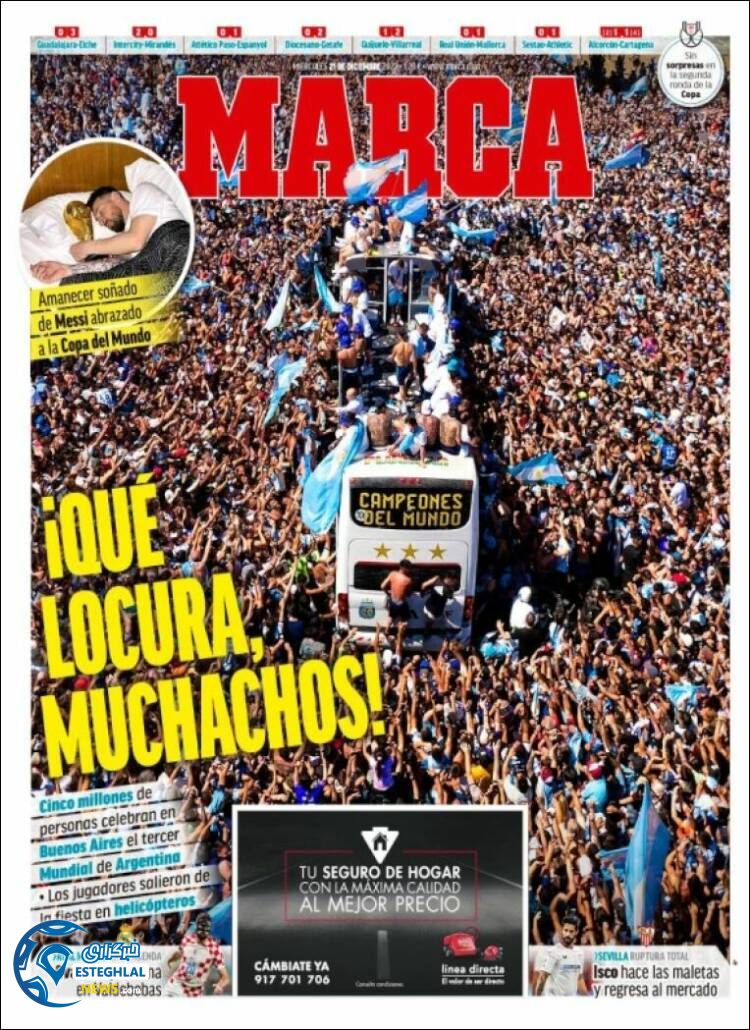 روزنامه ورزشی مارکا چهارشنبه 30 آذر 1401 