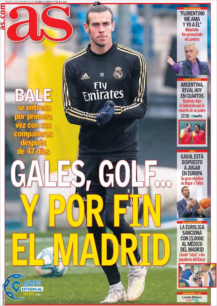 روزنامه ورزشی آاس جمعه 1 آذر 1398