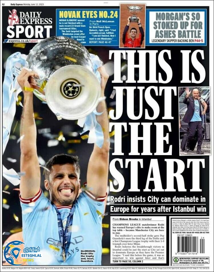 روزنامه ورزشی اکسپزس اسپورت دوشنبه 22 خرداد 1402 