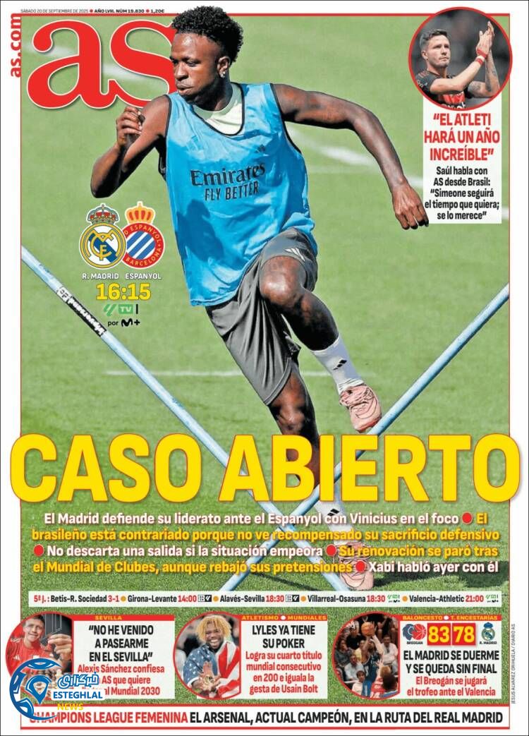 روزنامه ورزشی آ اس شنبه 29 شهریور 1404 