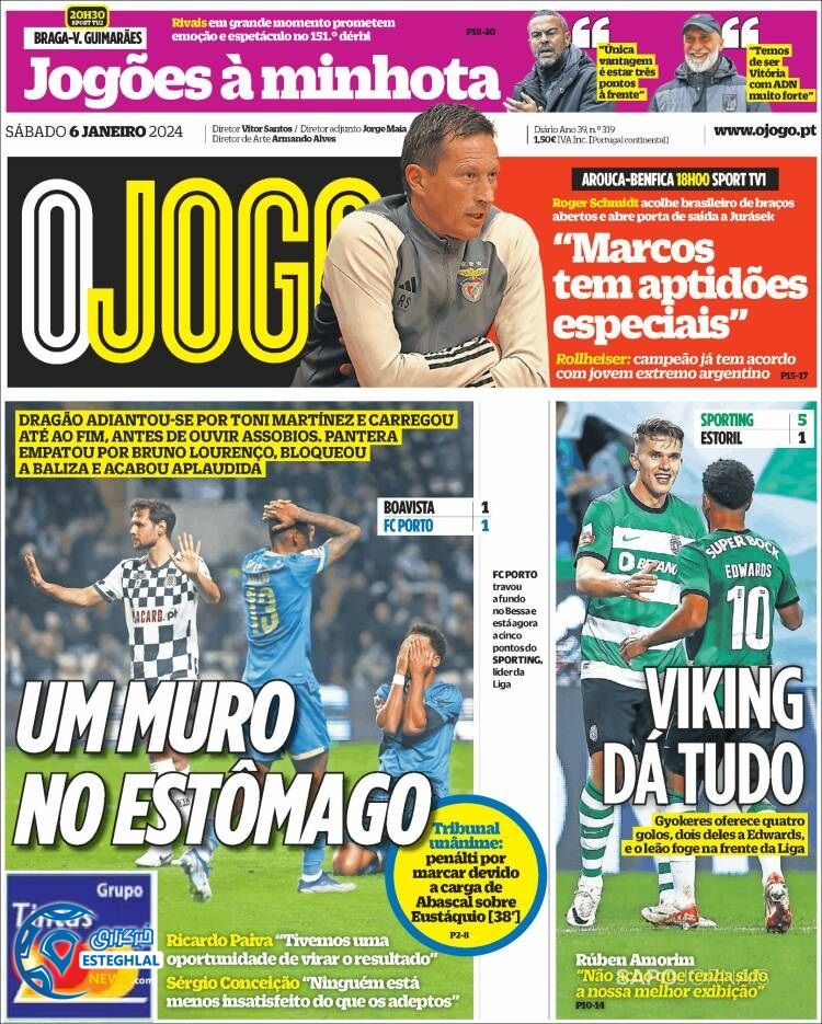 روزنامه ورزشی اوجوگو شنبه 16 دی 1402 