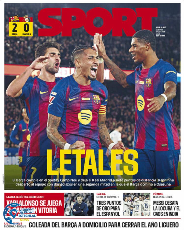 روزنامه  ورزشی اسپورت  یکشنبه 23 آذر 1404  