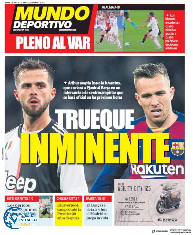 روزنامه ورزشی موندو دپورتیوو جمعه 6 تیر 1399