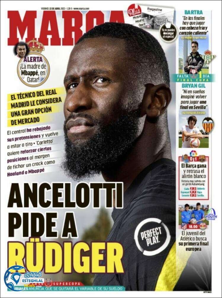 روزنامه ورزشی مارکا جمعه 2 اردیبهشت 1401