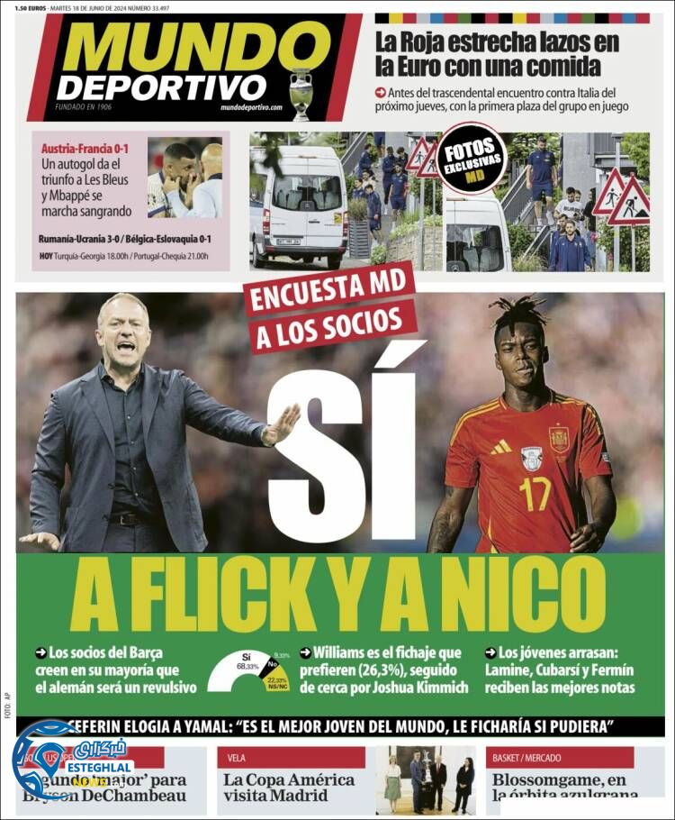 روزنامه ورزشی موندو دپورتیوو سه شنبه 29 خرداد 1403 