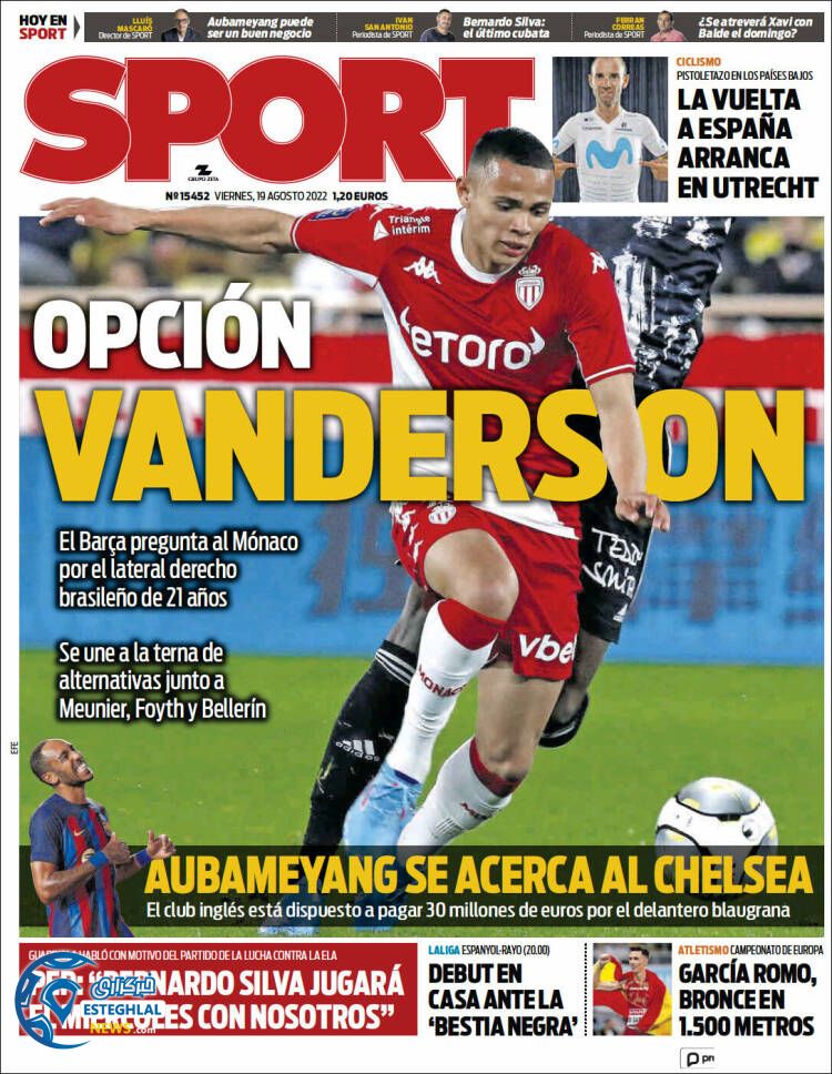 روزنامه ورزشی اسپورت جمعه 28 مرداد 1401 