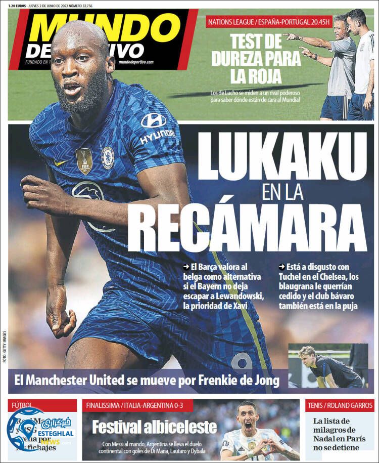 روزنامه ورزشی موندو دپورتیوو پنجشنبه 12 خرداد 1401