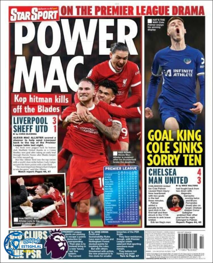 روزنامه ورزشی استار اسپورت جمعه 17 فروردین 1403 