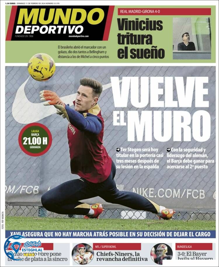 روزنامه ورزشی موندو دپورتیوو یکشنبه 22 بهمن 1402 