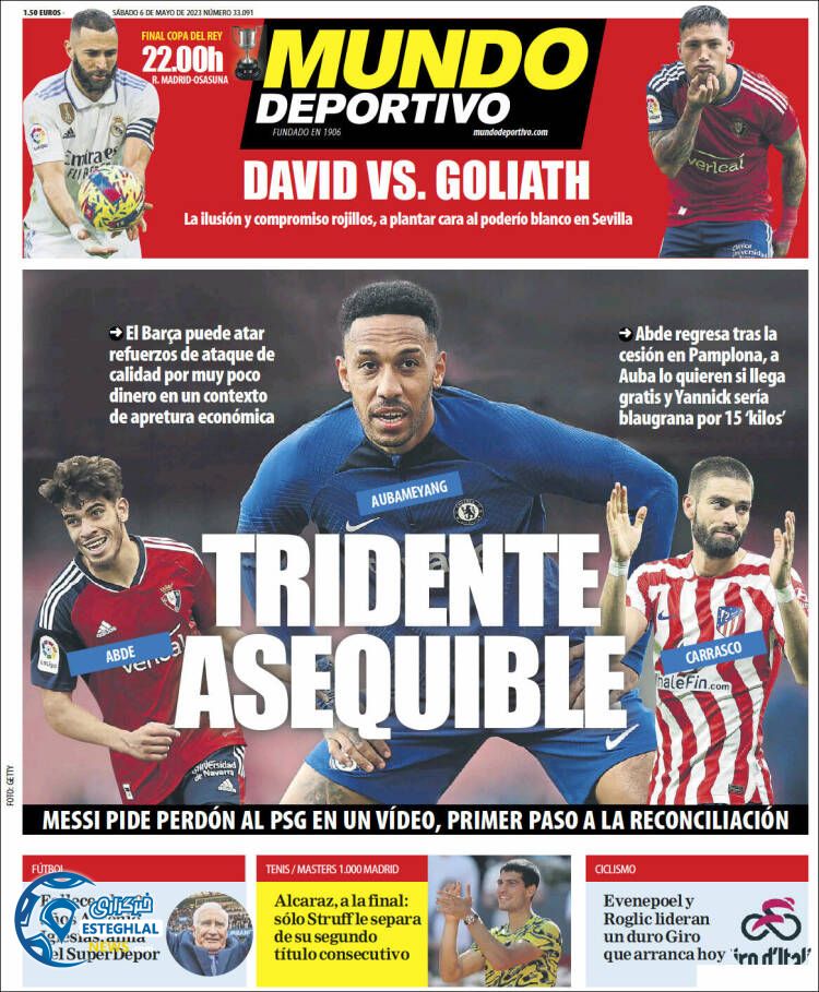 روزنامه ورزشی موندو دپورتیوو شنبه 16 اردیبهشت 1402  