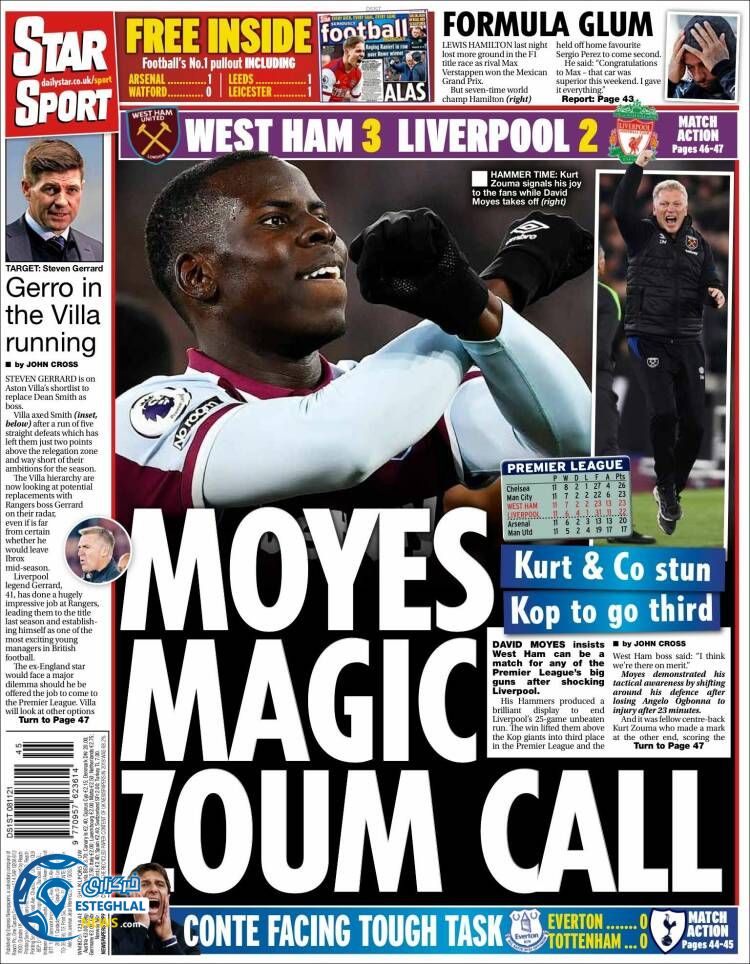 روزنامه ورزشی استار اسپورت دوشنبه 17 آبان 1400