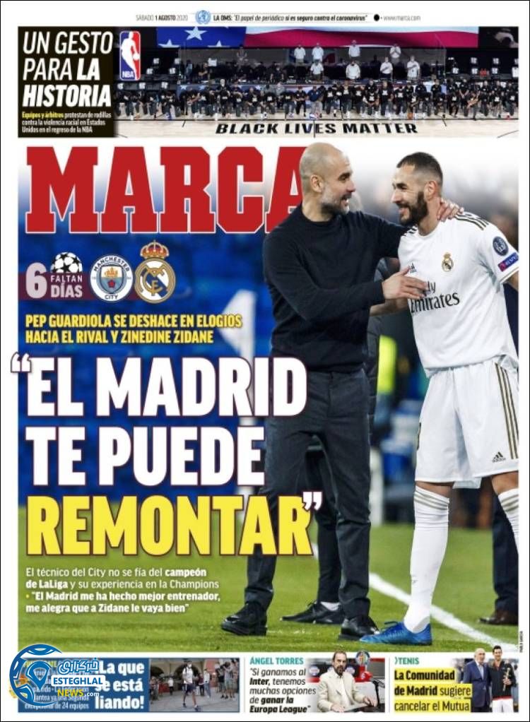 روزنامه ورزشی مارکا شنبه 11 مرداد 1399