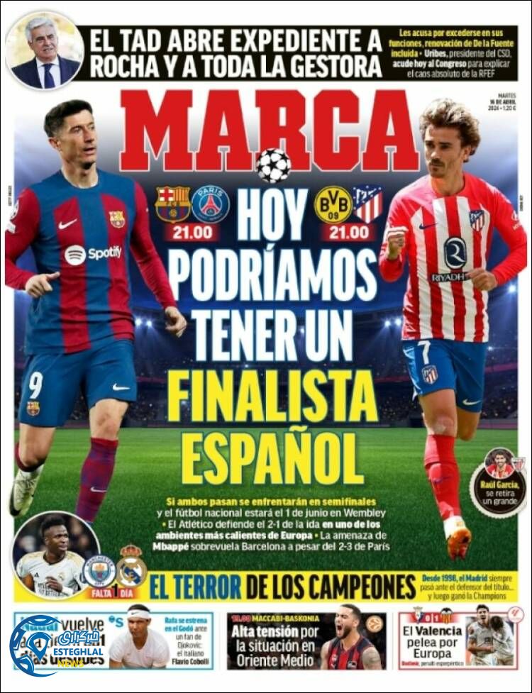 روزنامه ورزشی مارکا سه شنبه 28 فروردین 1403 