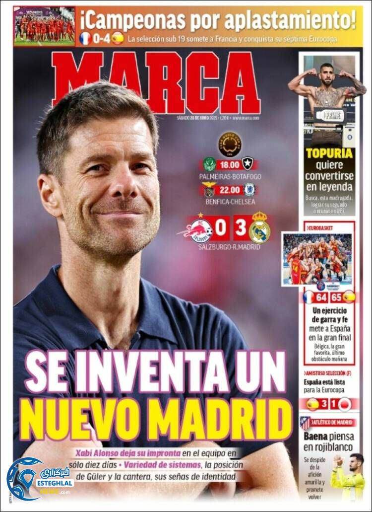 روزنامه ورزشی مارکا شنبه 7 تیر 1404  