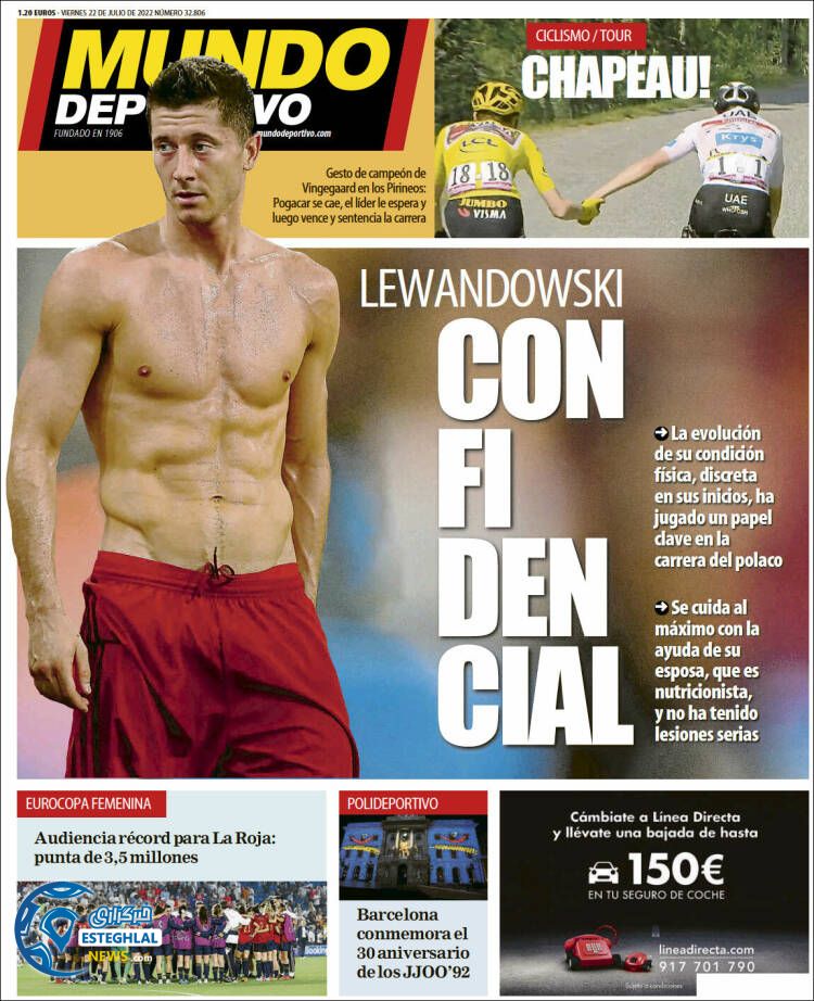 روزنامه ورزشی موندو دپورتیوو جمعه 31 تیر 1401