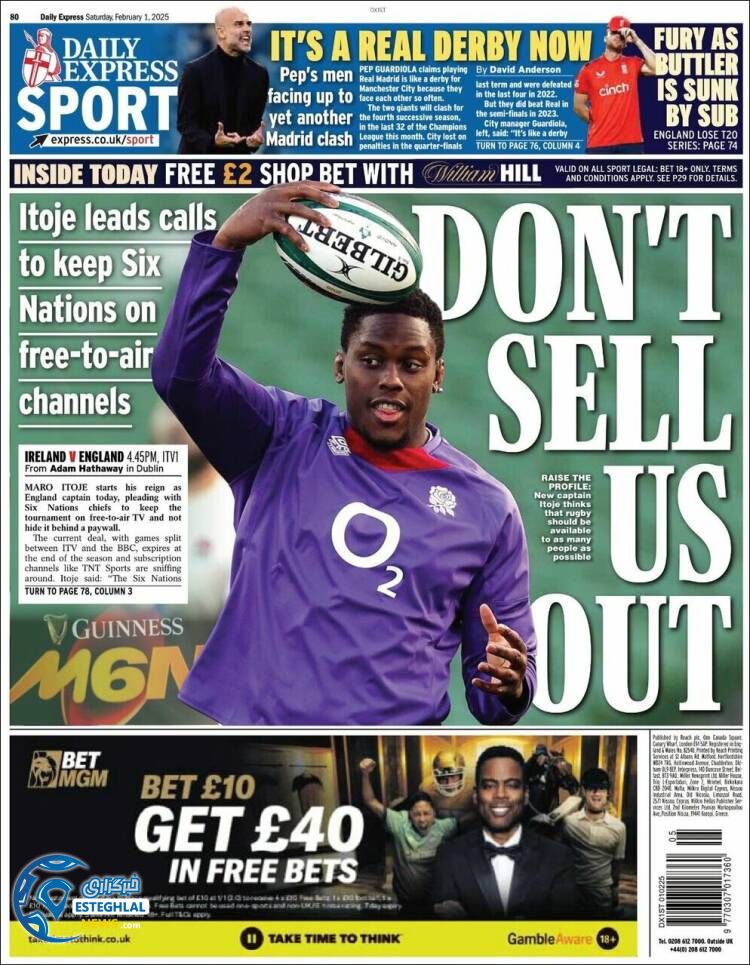 روزنامه ورزشی اکسپرس  اسپورت شنبه 13 بهمن 1403 