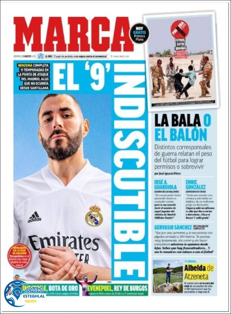 روزنامه ورزشی مارکا یکشنبه 12 مرداد 1399