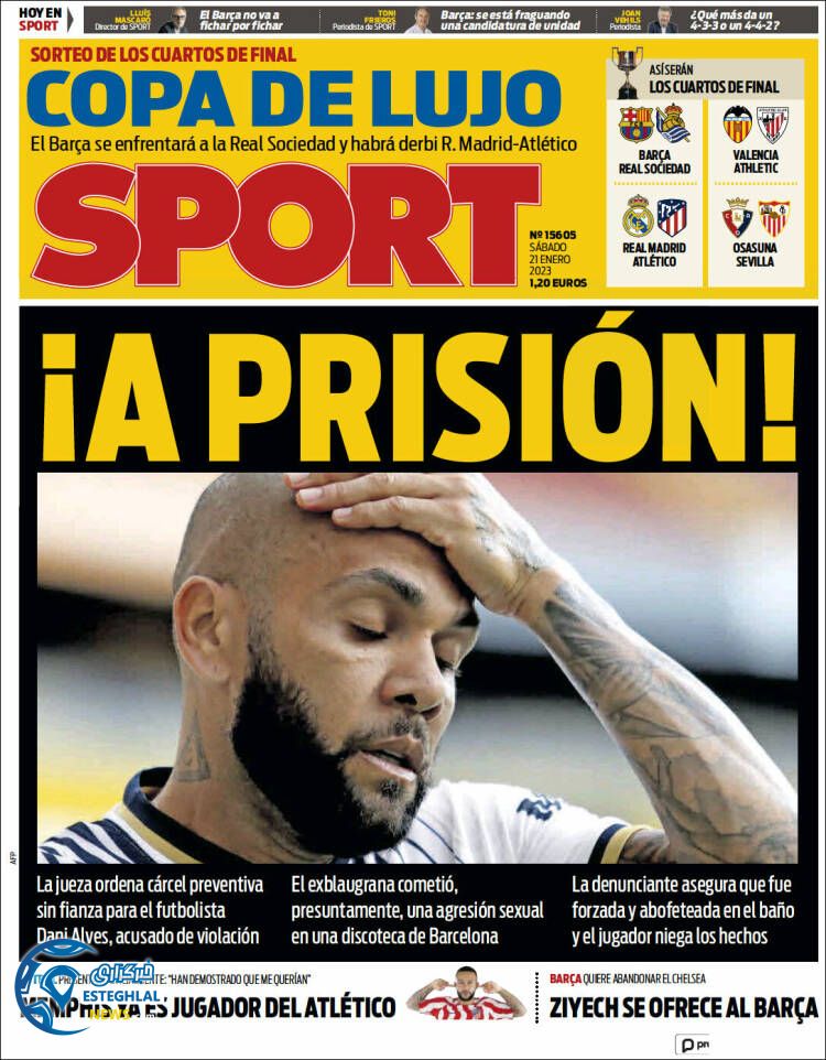 روزنامه ورزشی اسپورت شنبه 1 بهمن 1401 